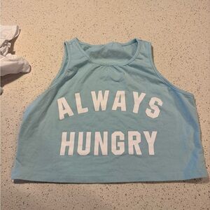 Women’s Medium 'Always Hungry' Crop top Blue